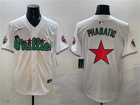Men%27s Philadelphia Phillies White Phanatic Limited Stitched Jersey